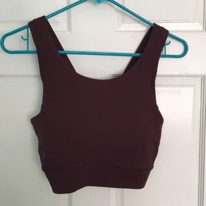 Athleta purple /maroon cross back sports bra M EUC